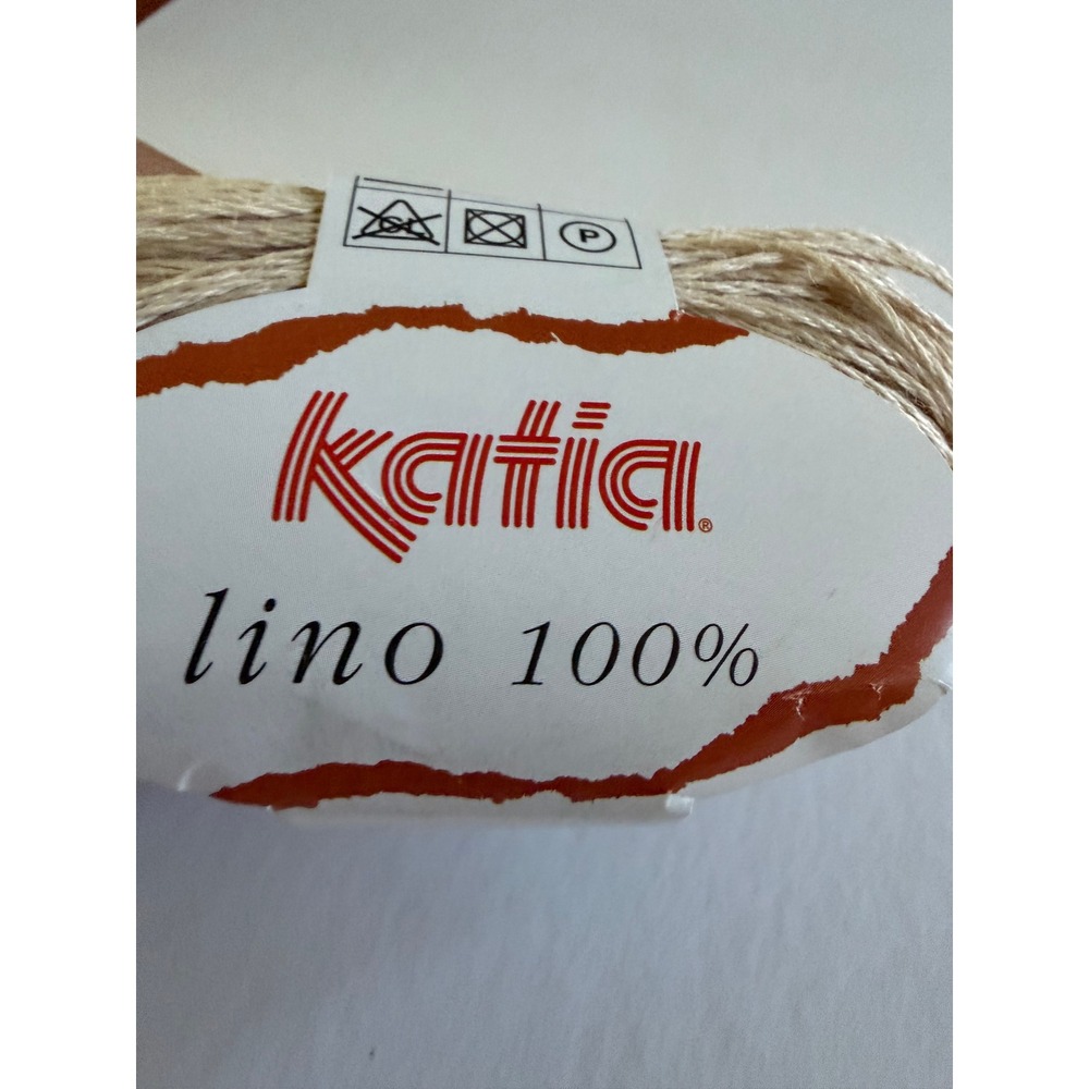 Katia Lino 100% Linen Yarn 50g Beige Knitting Crochet Natural Fiber